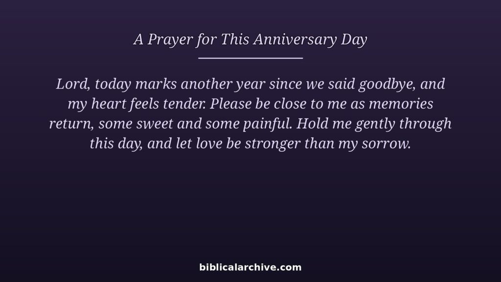 A Prayer for This Anniversary Day
