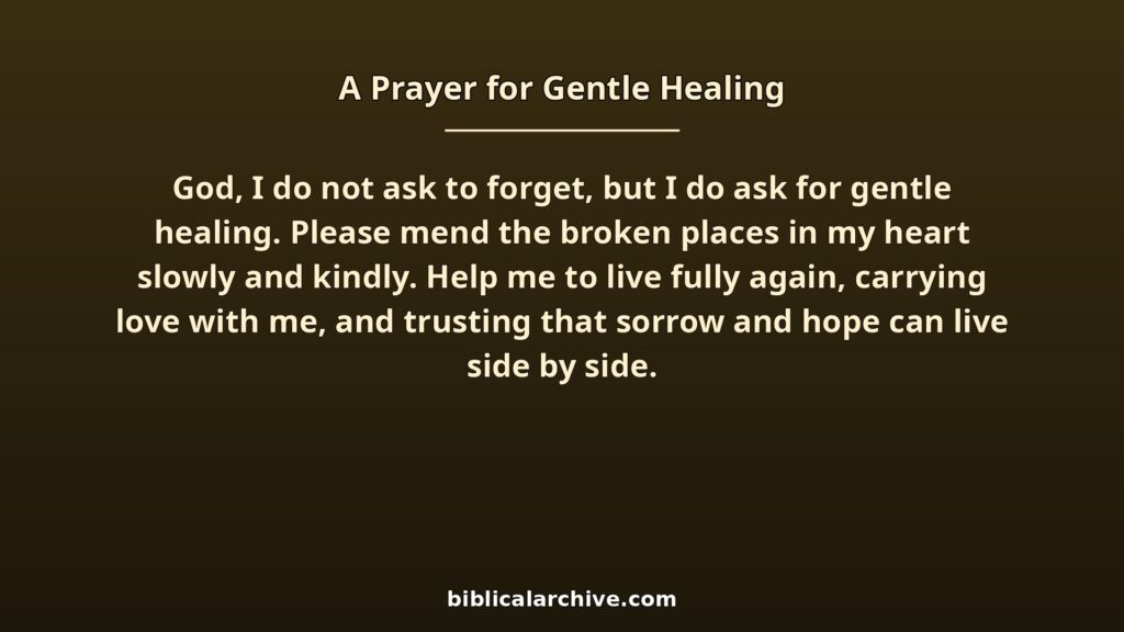 A Prayer for Gentle Healing